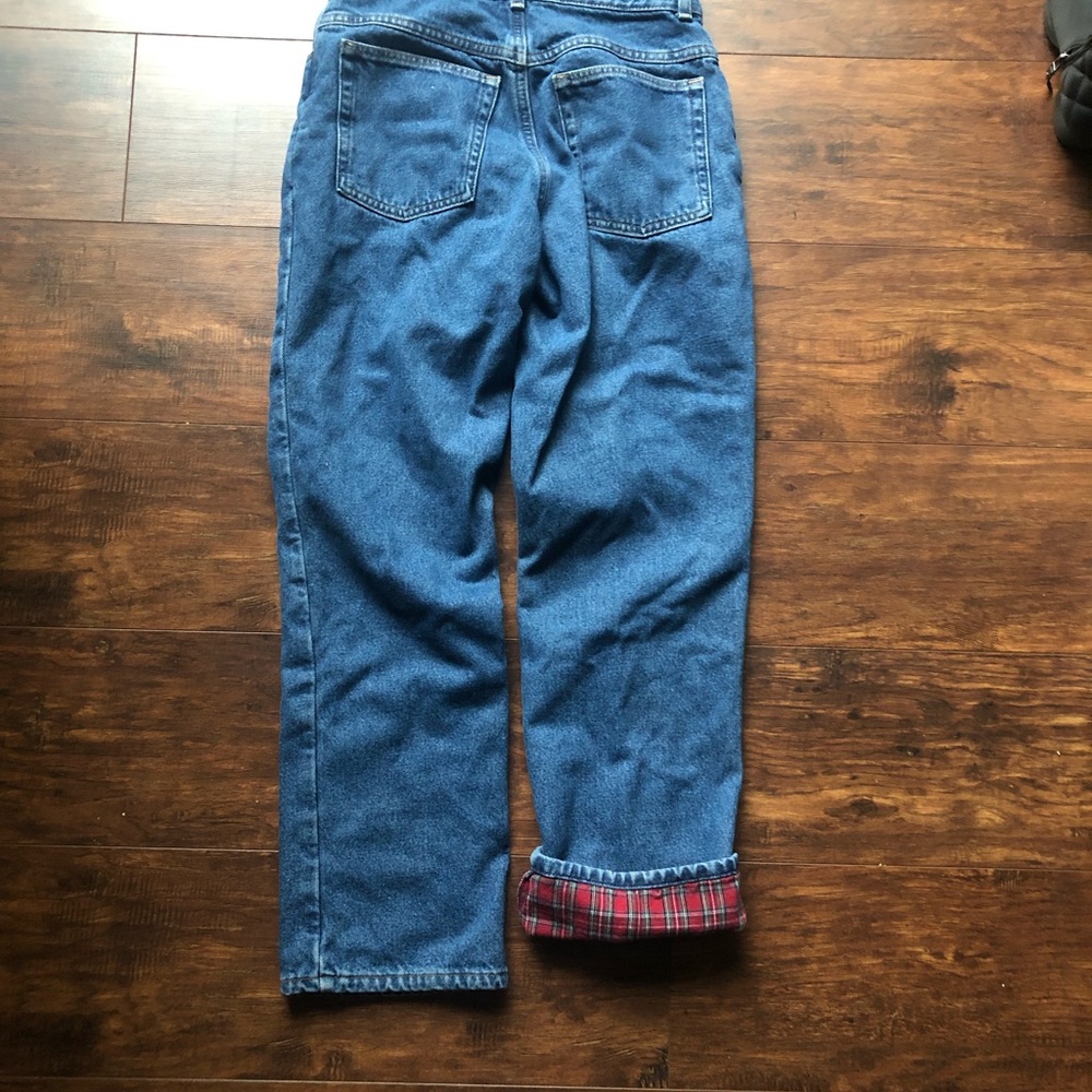 Vintage L.L. Bean flannel lined jeans.